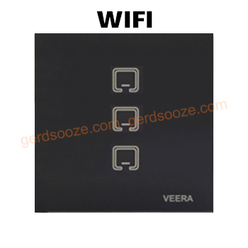 'کلید لمسی سه پل ویرا مشکی مدل هوشمند T4 WIFI'